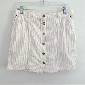 Abercrombie & Fitch Button Up Corduroy Skirt